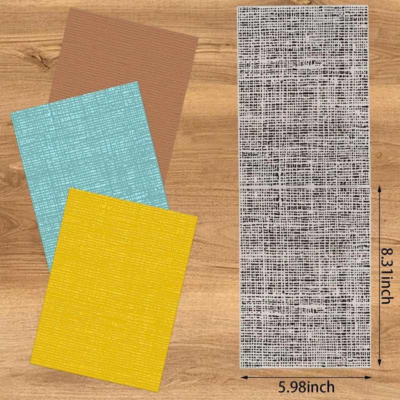 Threetols 3-D Textured Impressions Embossing Folder, Line Background Embossing Folder for Card Making, Vintage Frame DIY Plastic Scrapbooking Photo Album Card Paper DIY Craft Decor Template Mold - Image 2
